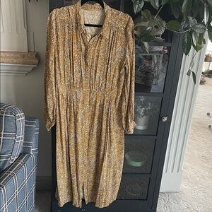 Floral Mustard Dress